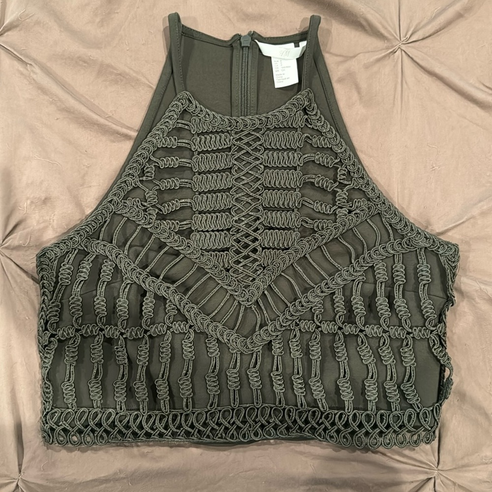 Green Crop Top
